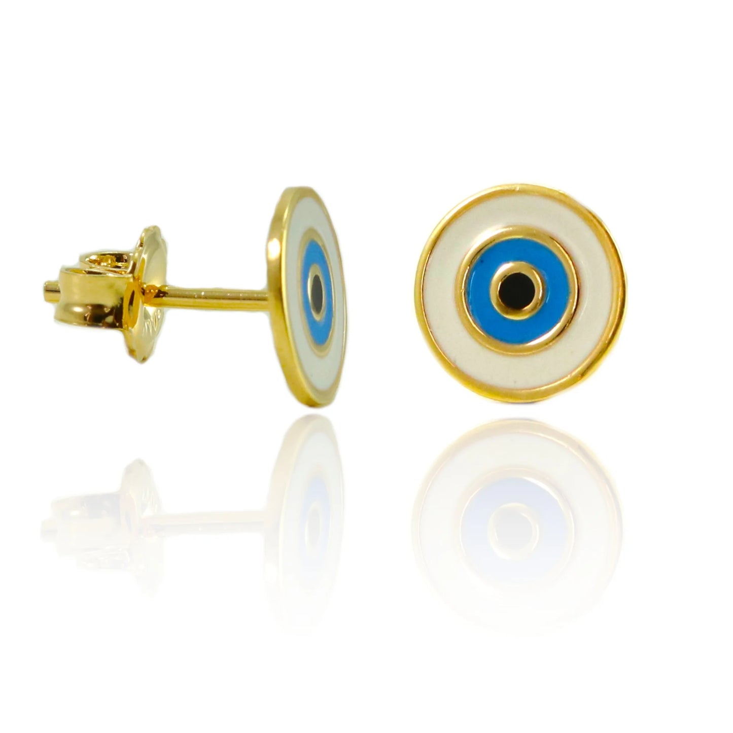 18K Gold Veneer Greek Eye Earring