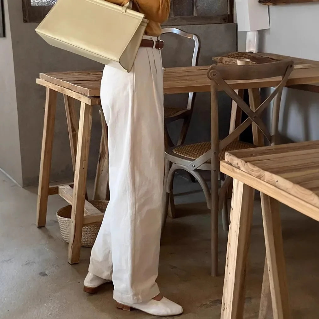 French Vintage Khaki Pants - Chic Meets Timeless