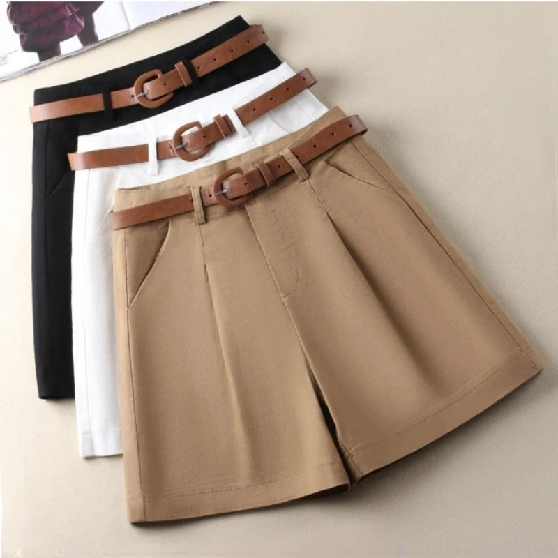 Chic High-Waist Belted Shorts - Summer 2025 Glam