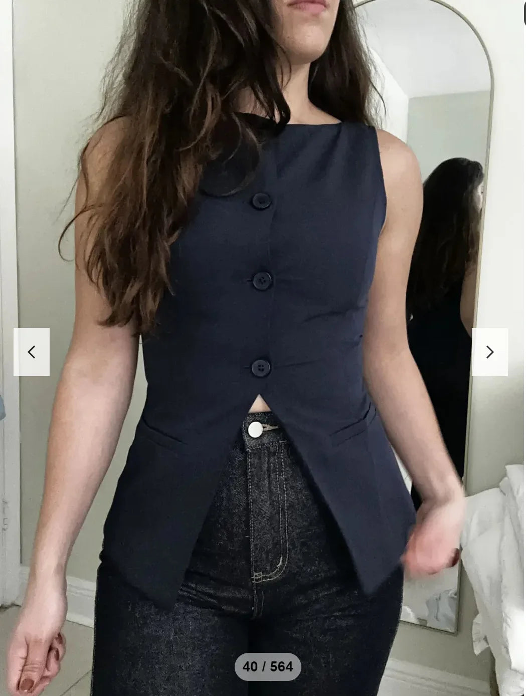 Fashionable Slim Fit Solid Color Commuter Vest for Women Comfortable Polyester Fiber Crew Neck Design Chinese Brand