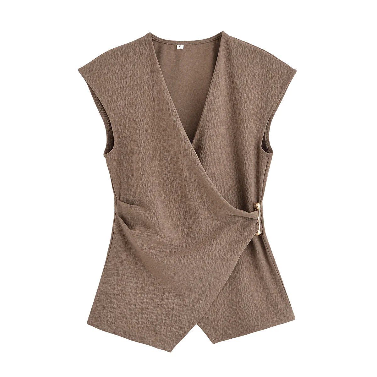 TRAF Simple Style Wide Leg Pants 2 Pieces Sets For Women Ruched Pin Vest Top Trousers Women's Suit 2025 New Casual Woman Outfits