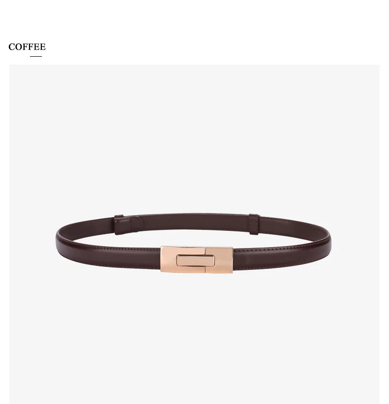 Luxury Soft Cowhide Thin Belt - Elevate Your Style