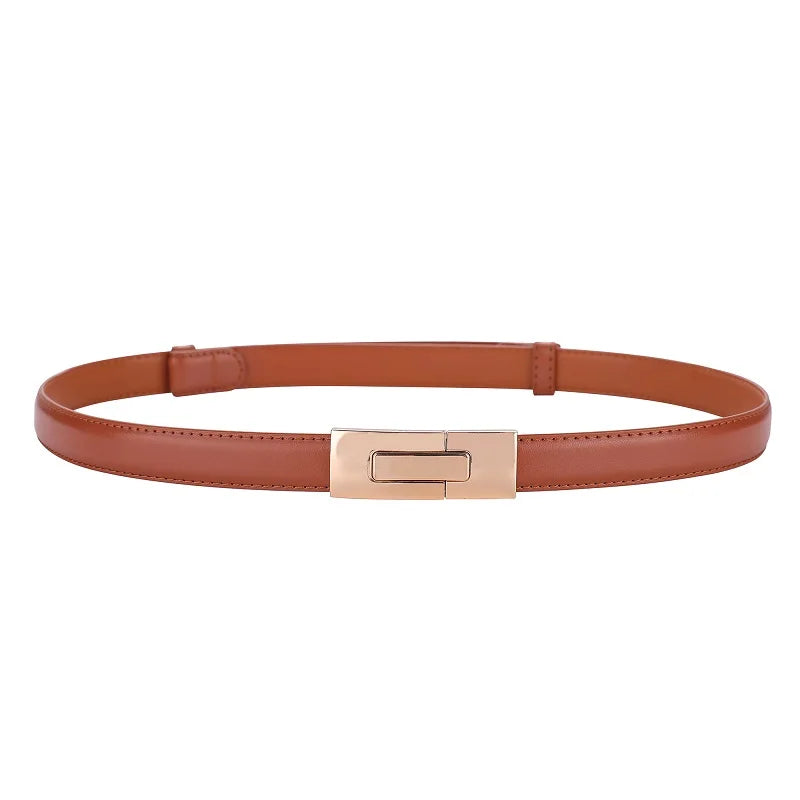 Luxury Soft Cowhide Thin Belt - Elevate Your Style
