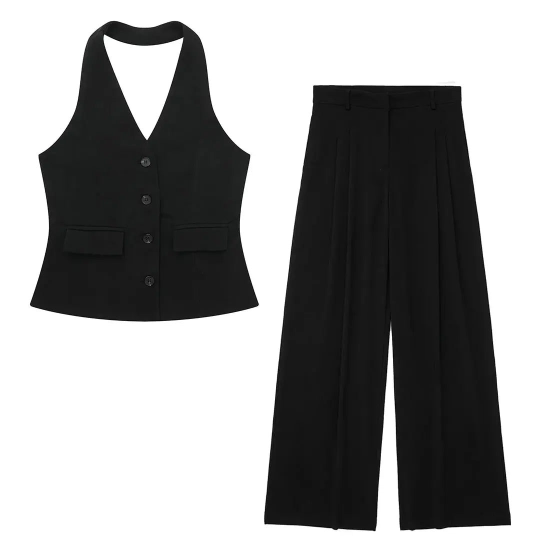 Halter Pant Suit - Summer 2025 Elegance