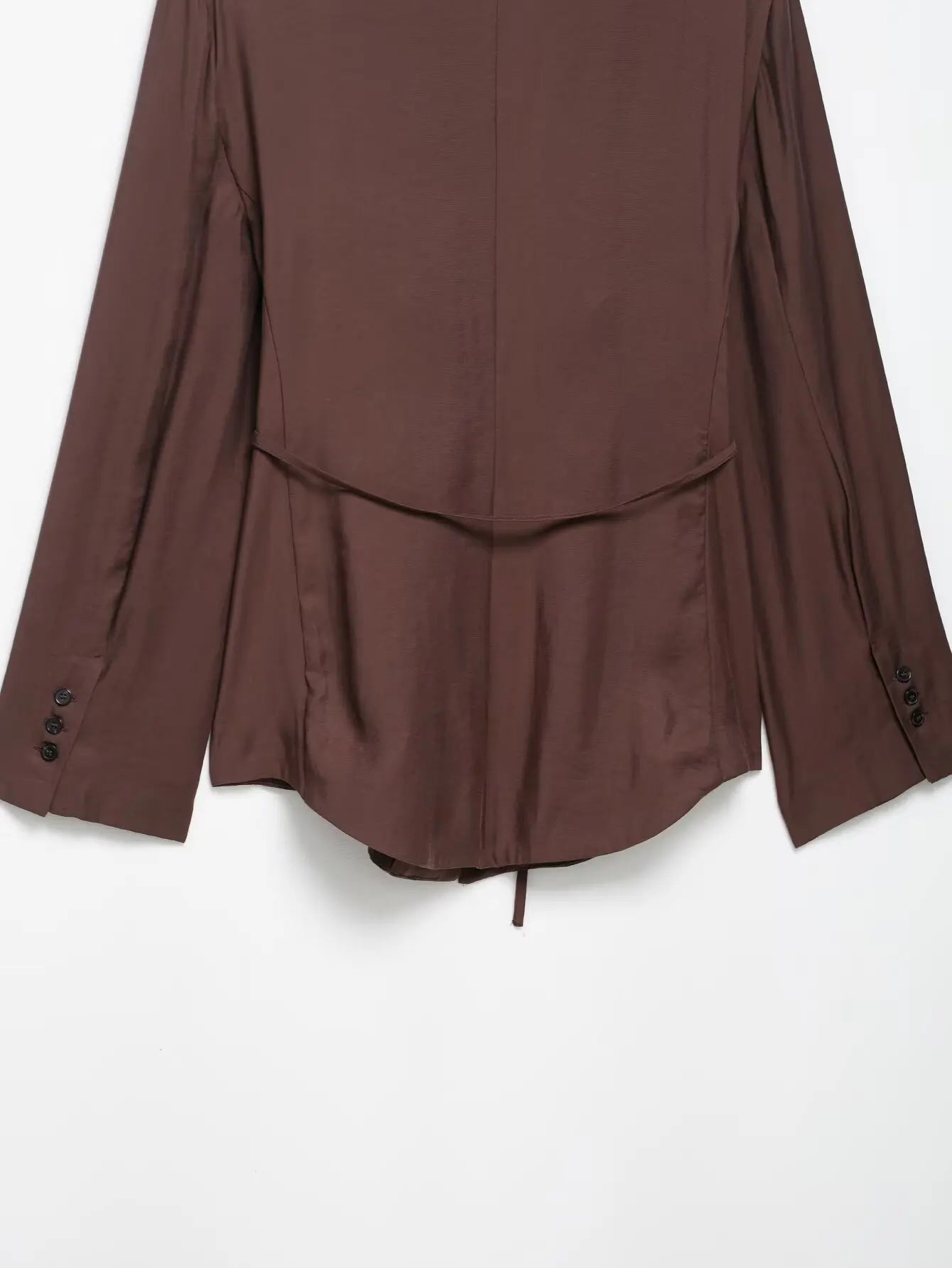 TRAFZA Female Summer Fashion Suits Brown Turn-Down Collar Long Sleeves Bow Lace-Up Single-Breasted Coat+High Waist Zipper Shorts