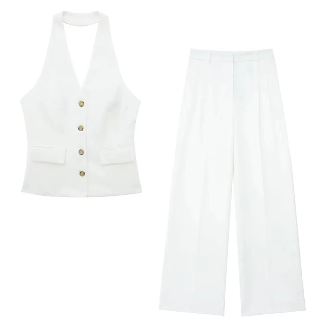 Halter Pant Suit - Summer 2025 Elegance