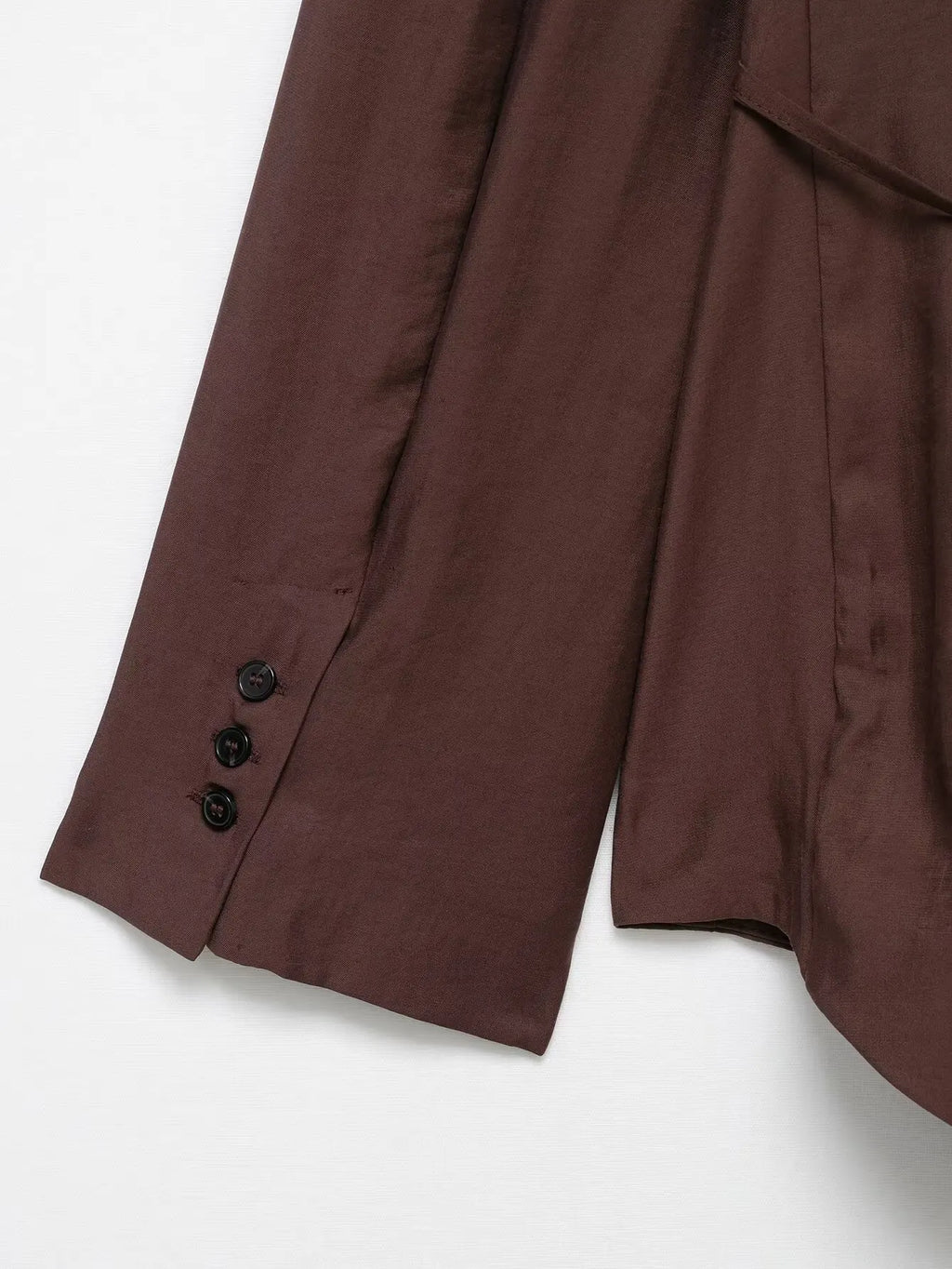 TRAFZA Female Summer Fashion Suits Brown Turn-Down Collar Long Sleeves Bow Lace-Up Single-Breasted Coat+High Waist Zipper Shorts