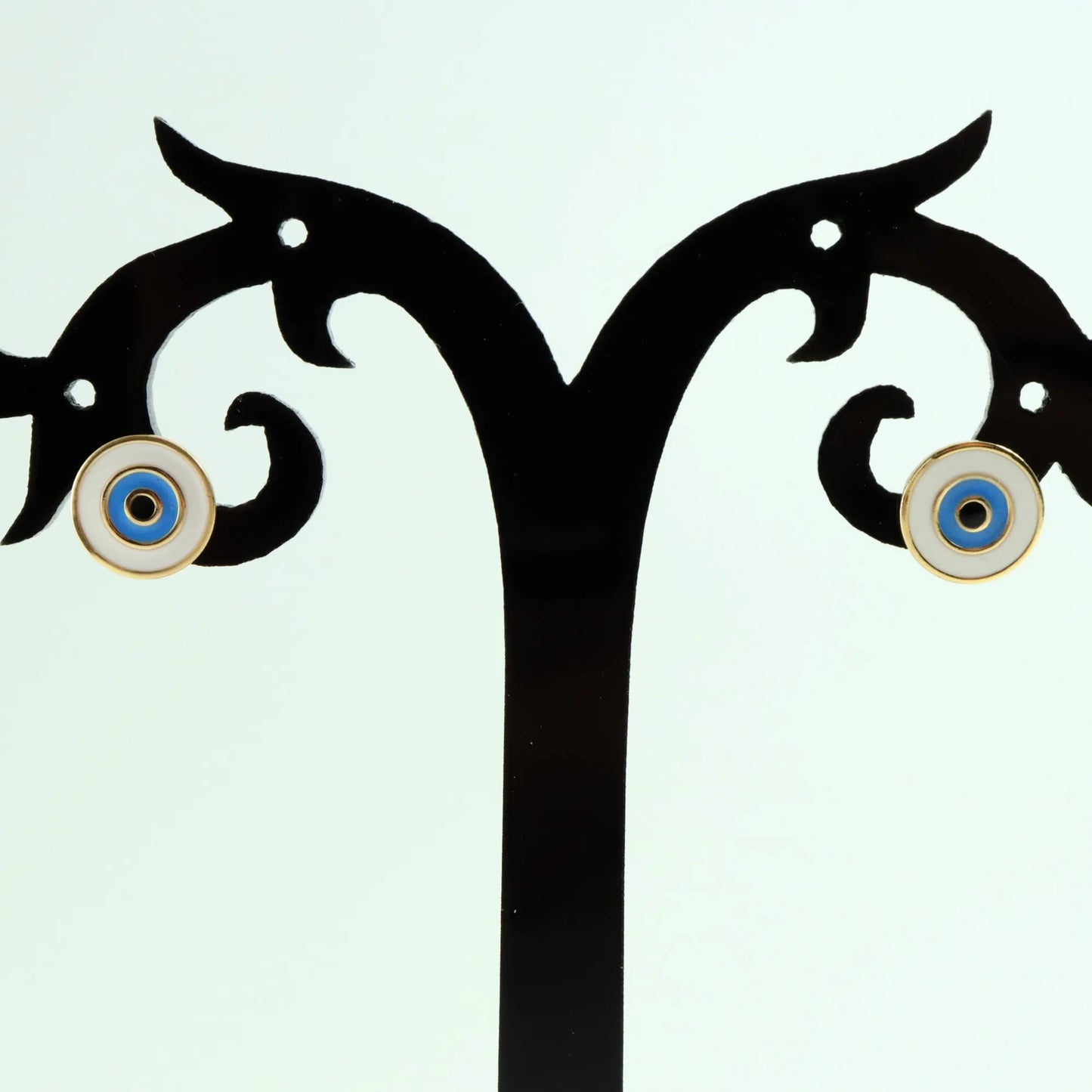 18K Gold Veneer Greek Eye Earring
