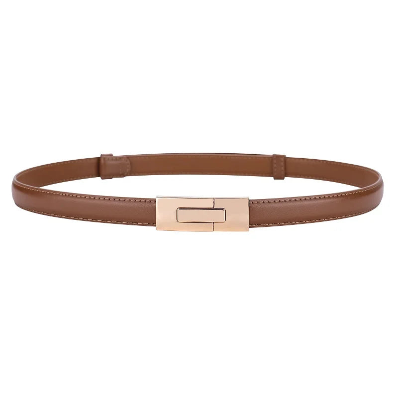 Luxury Soft Cowhide Thin Belt - Elevate Your Style
