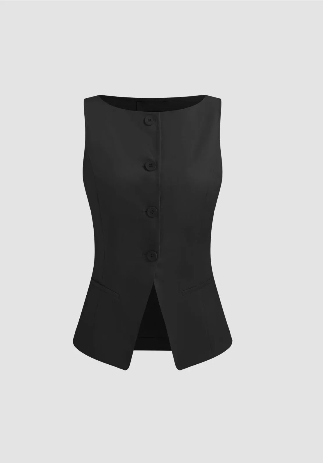 Fashionable Slim Fit Solid Color Commuter Vest for Women Comfortable Polyester Fiber Crew Neck Design Chinese Brand
