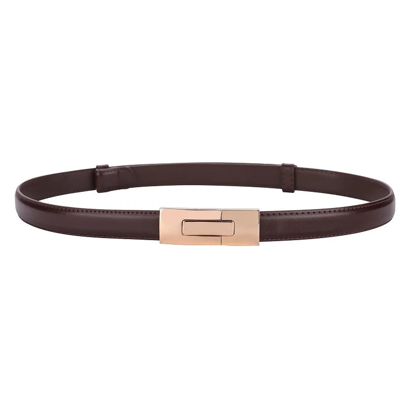 Luxury Soft Cowhide Thin Belt - Elevate Your Style