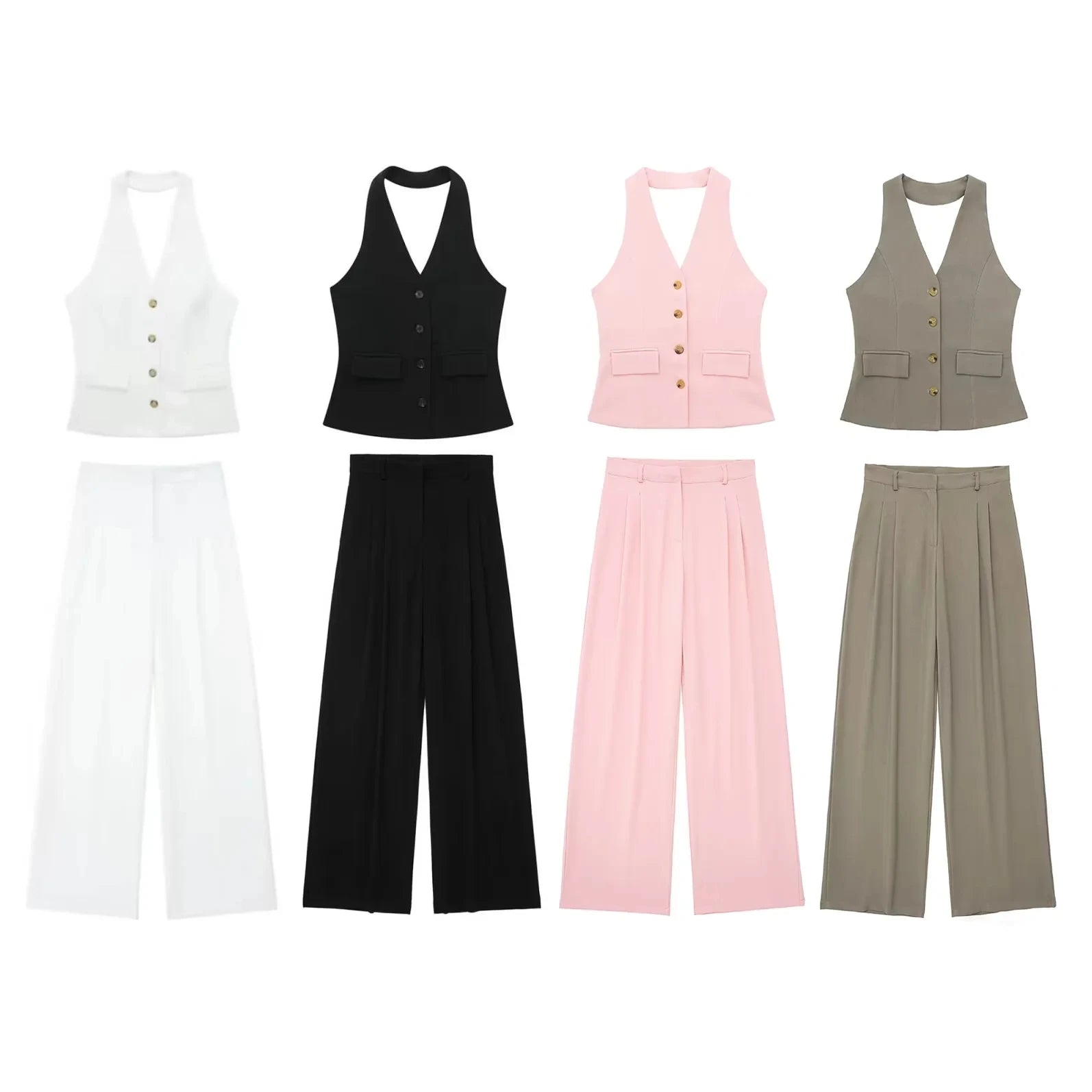 Halter Pant Suit - Summer 2025 Elegance