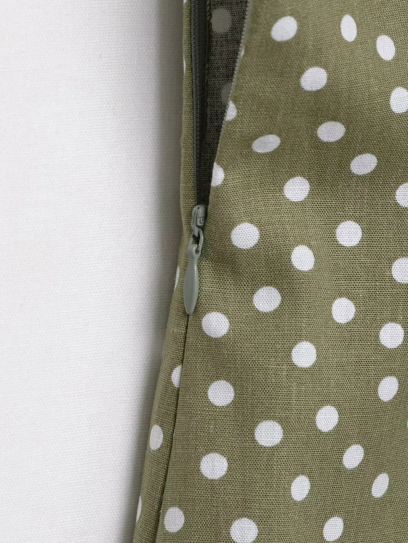 TRAF European and American style summer new fashion trend women's clothing linen polka dot round neck sling midi dress