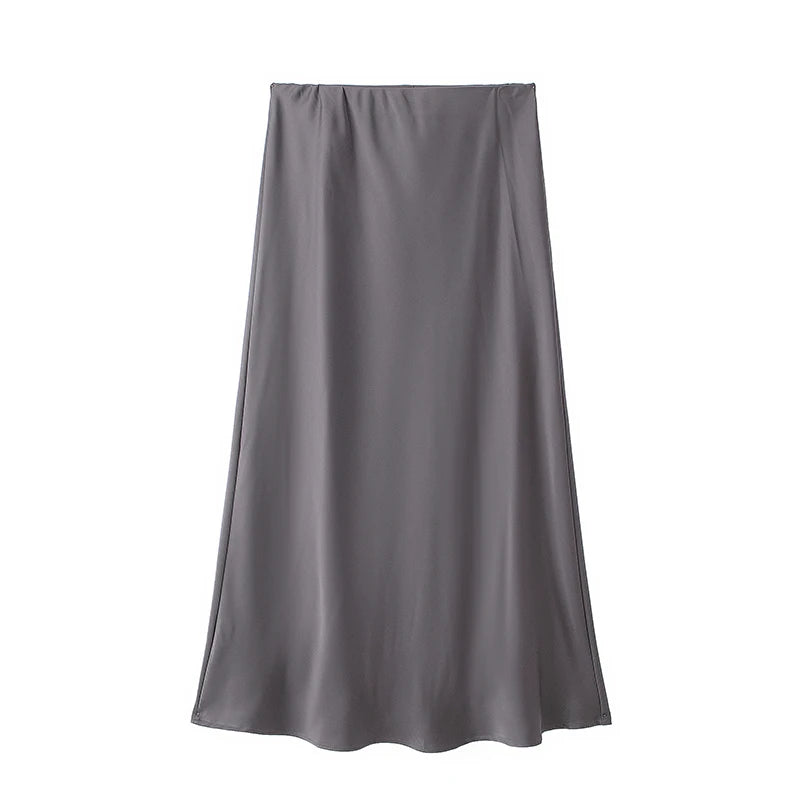 High-Waisted Satin Midi Skirt - Own Your 2025 Elegance