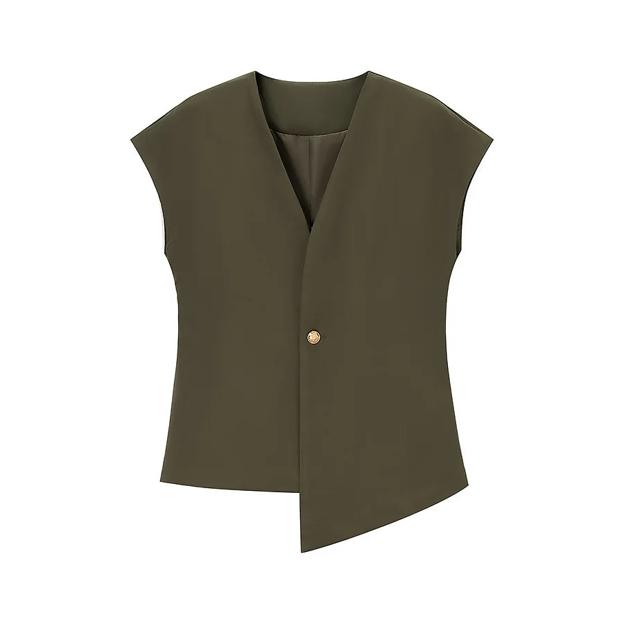 Chic V-Neck Vest &amp; Pant Set - Summer 2025 Glam