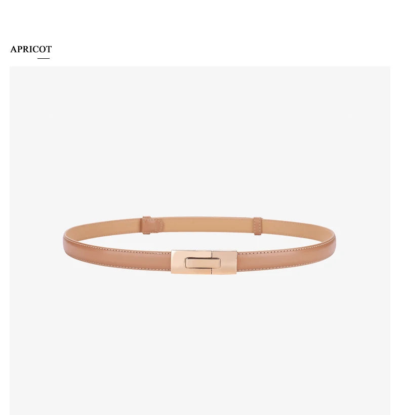 Luxury Soft Cowhide Thin Belt - Elevate Your Style