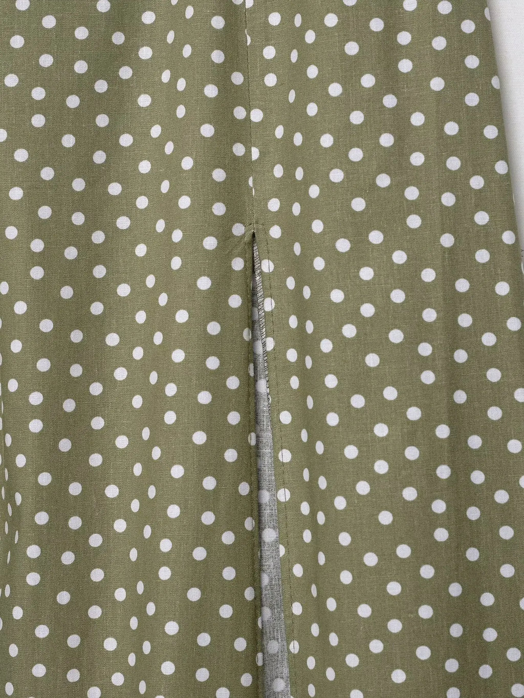 TRAF European and American style summer new fashion trend women's clothing linen polka dot round neck sling midi dress