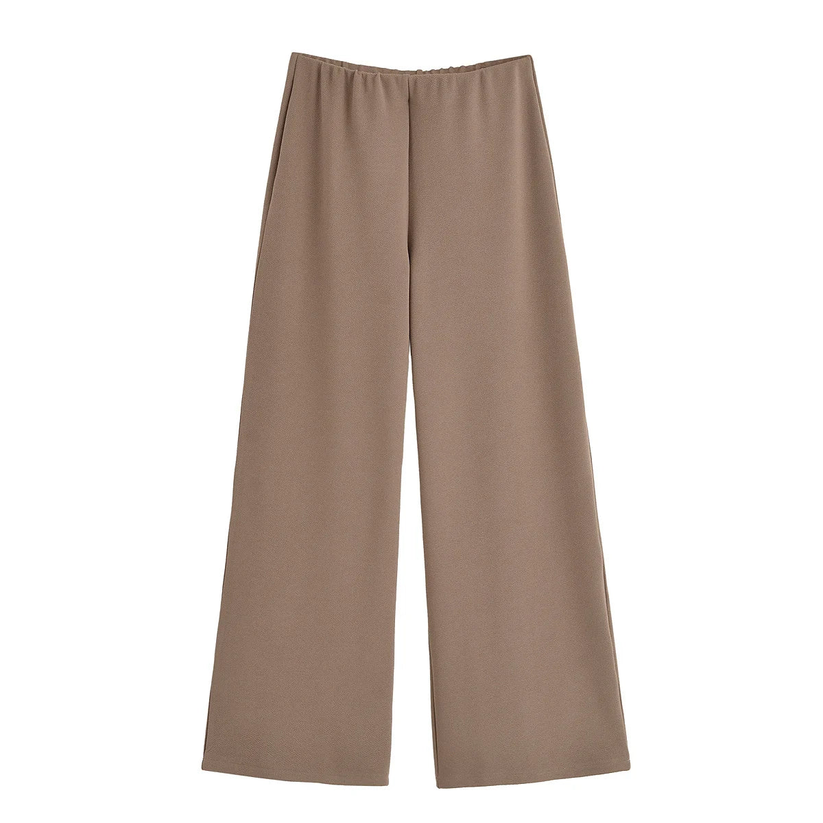 TRAF Simple Style Wide Leg Pants 2 Pieces Sets For Women Ruched Pin Vest Top Trousers Women's Suit 2025 New Casual Woman Outfits