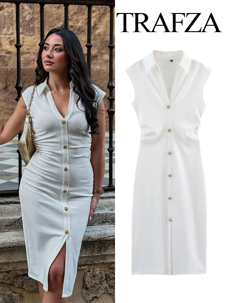 Luxe Floor-Length Shirt Dress - Summer 2025 Glam