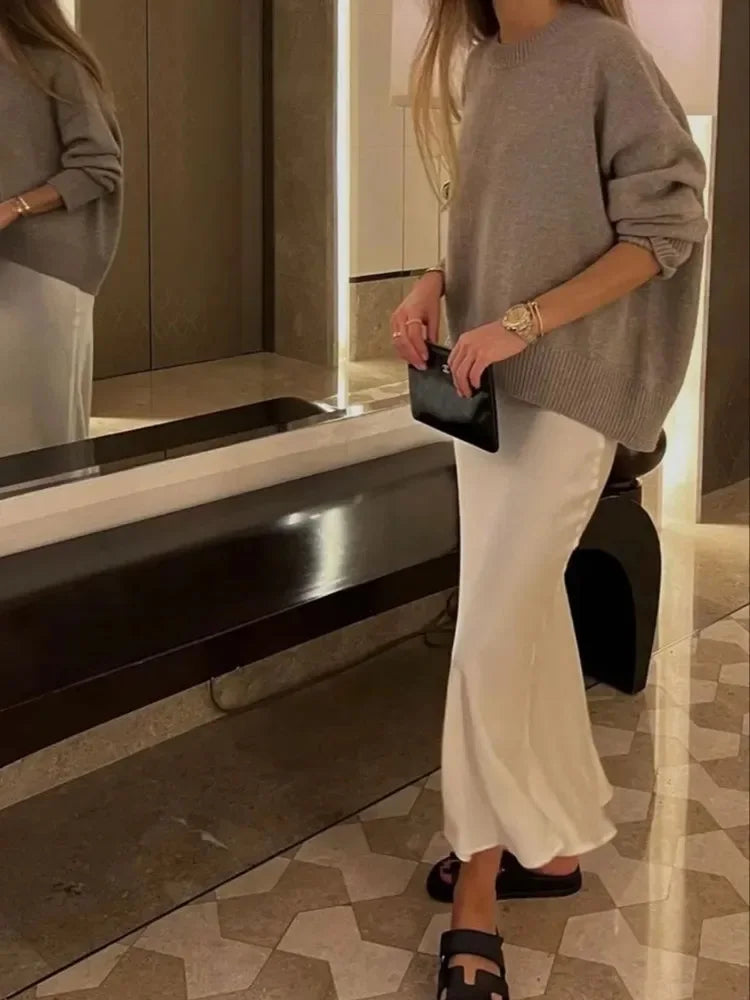 High-Waisted Satin Midi Skirt - Own Your 2025 Elegance