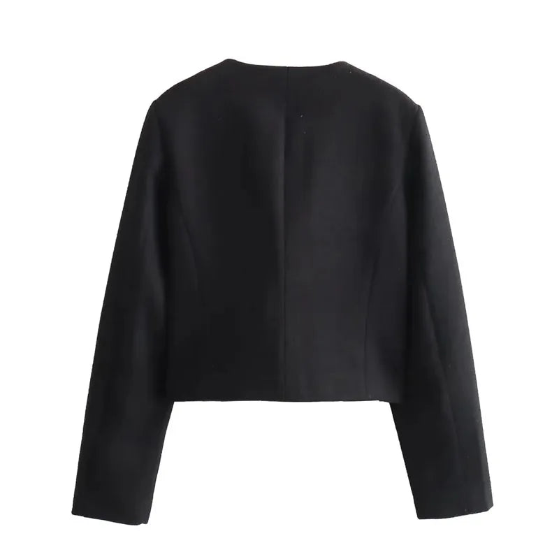 Elegant Cropped Button Jacket - Summer 2025 Chic