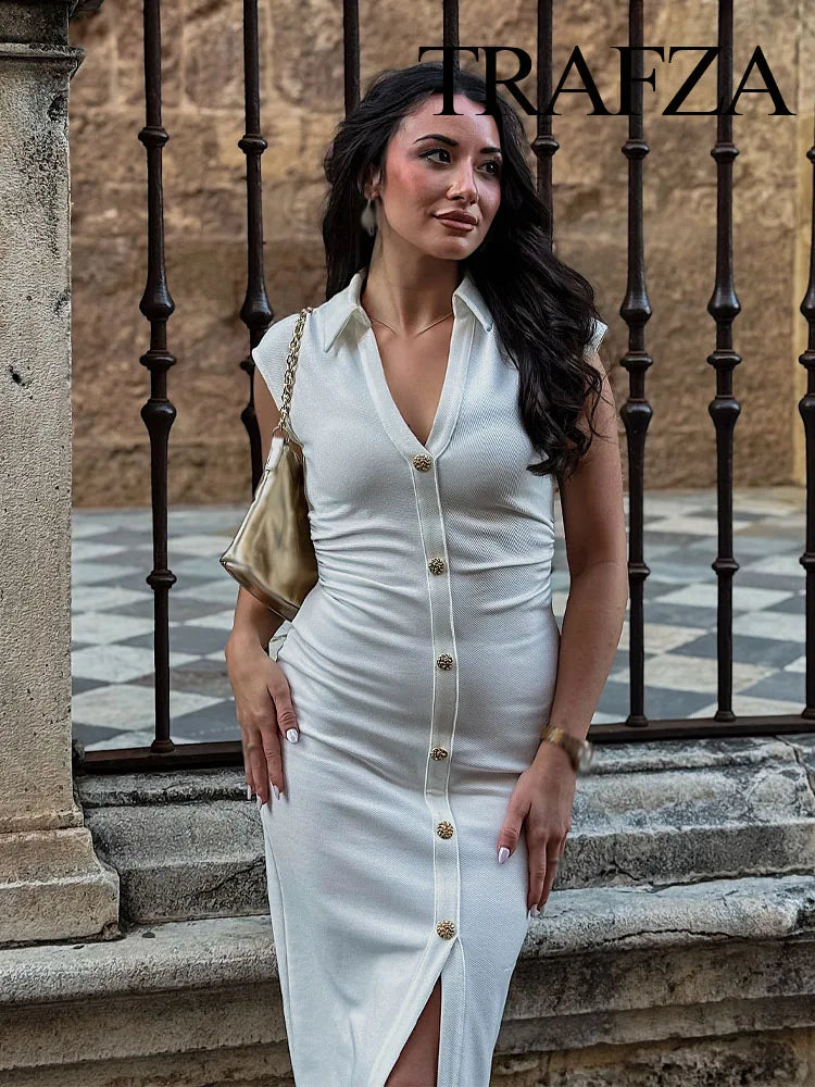 Luxe Floor-Length Shirt Dress - Summer 2025 Glam