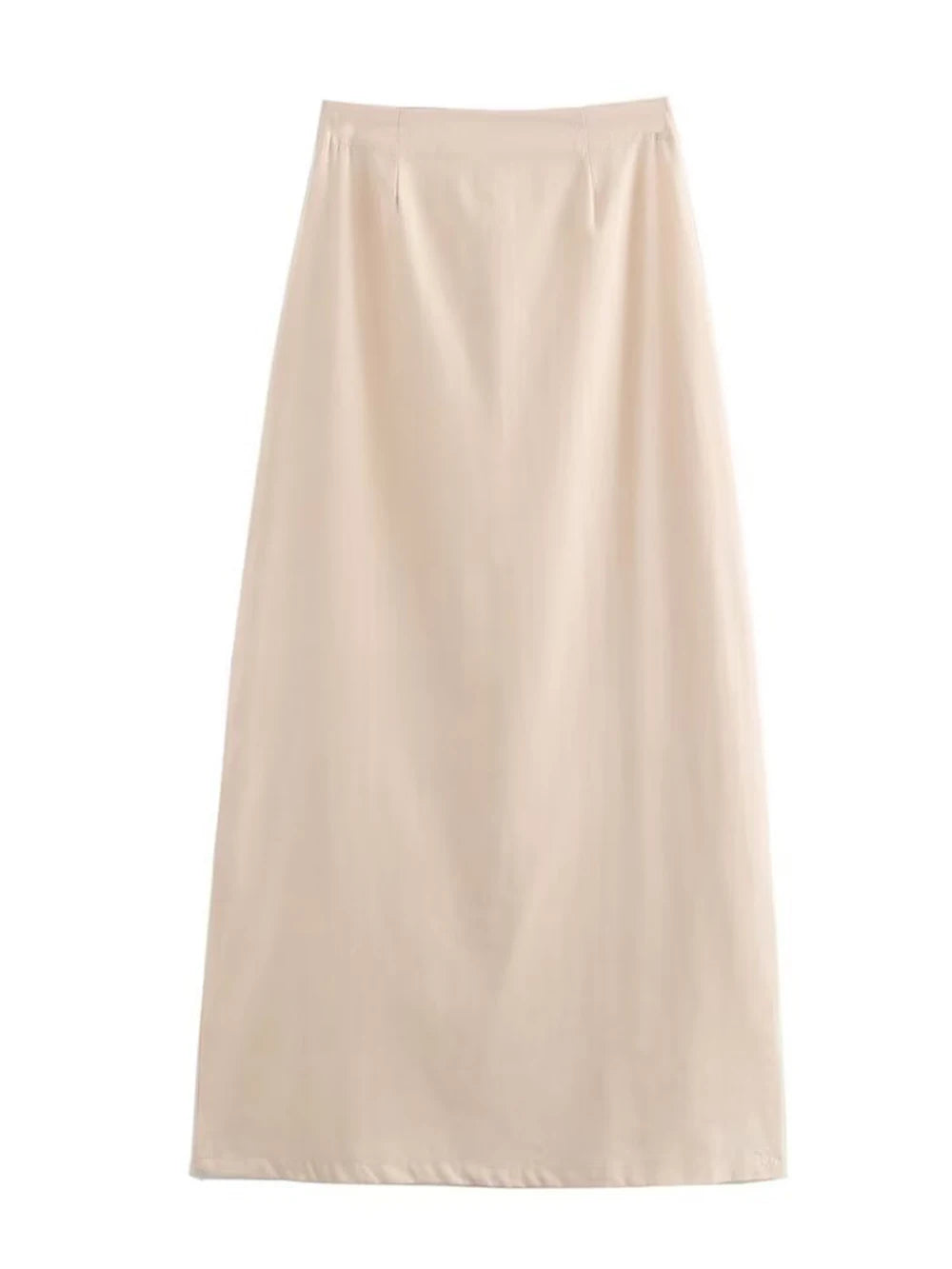 TRAF Women's Fashion Folded Ruffle Sleeveless Top Long Skirt Set Elegant White Lace Tie Blouse Chic High Waist Long Skirt Set