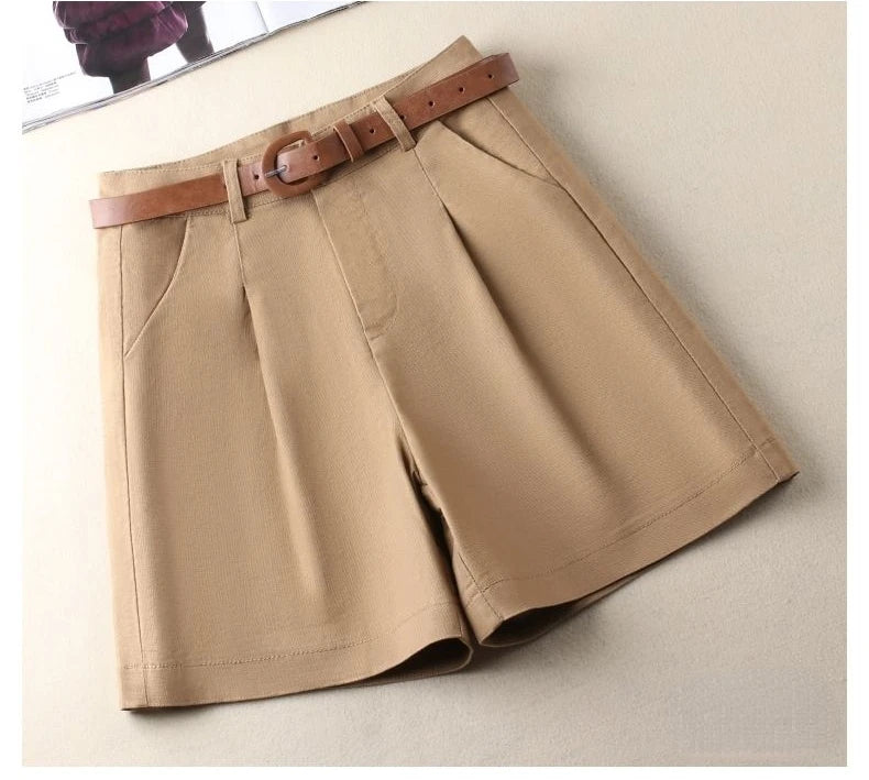 Chic High-Waist Belted Shorts - Summer 2025 Glam