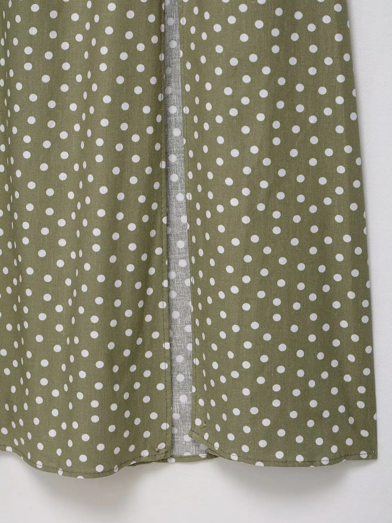 TRAF European and American style summer new fashion trend women's clothing linen polka dot round neck sling midi dress