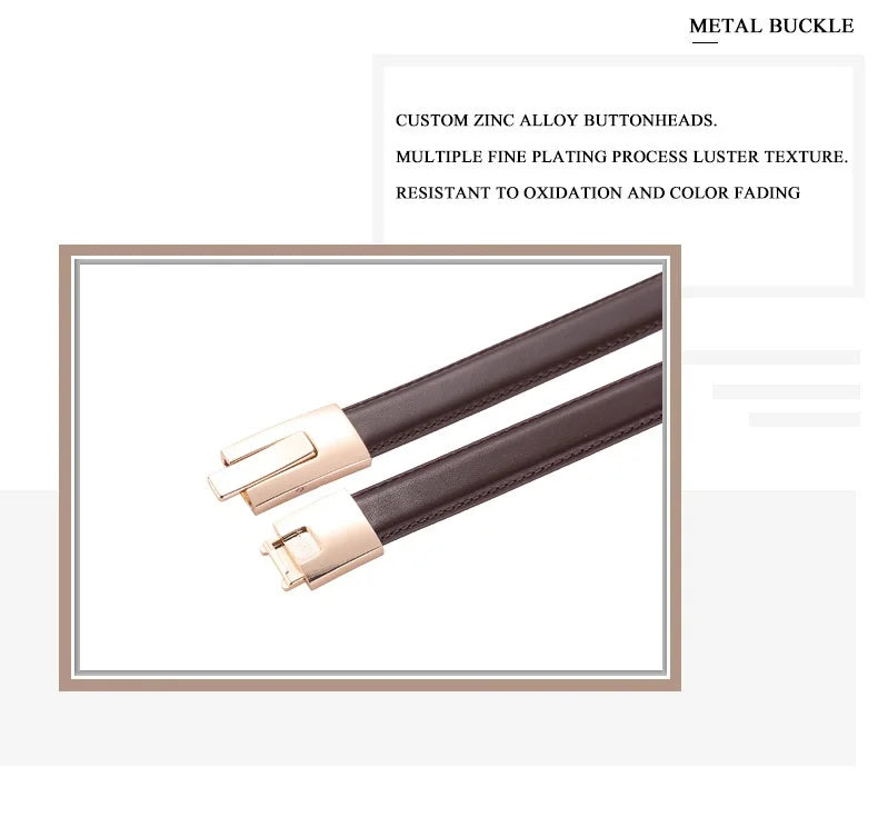 Luxury Soft Cowhide Thin Belt - Elevate Your Style
