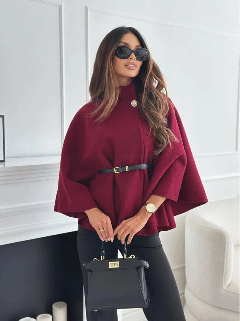 Luxe Batwing Poncho Coat - Autumn 2025 Glam