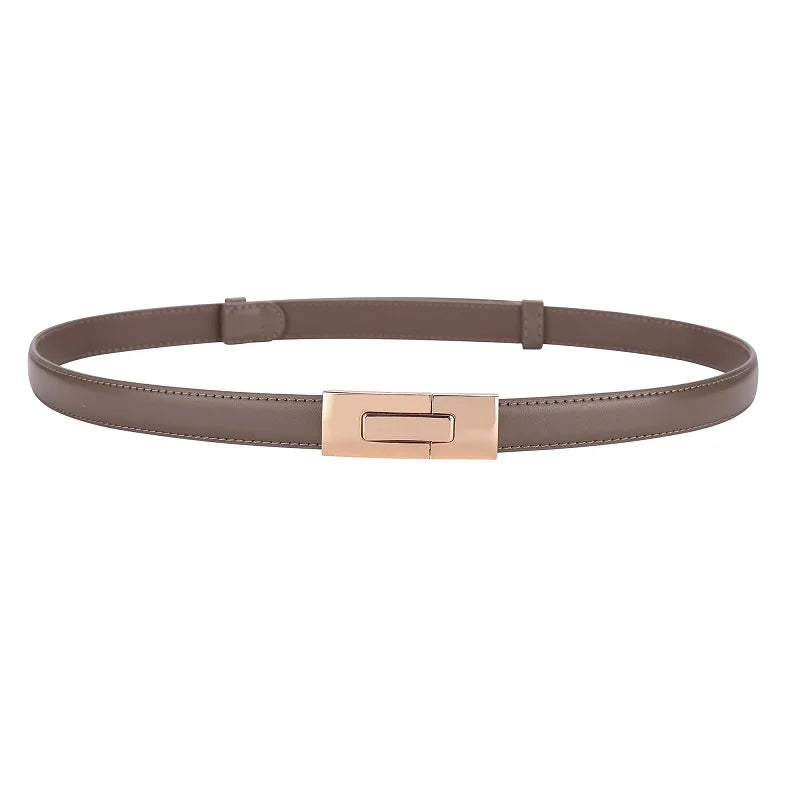 Luxury Soft Cowhide Thin Belt - Elevate Your Style
