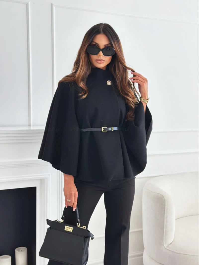 Luxe Batwing Poncho Coat - Autumn 2025 Glam