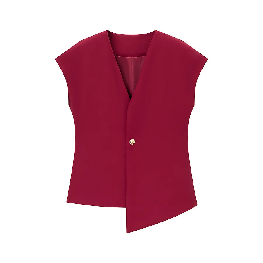 Chic V-Neck Vest &amp; Pant Set - Summer 2025 Glam