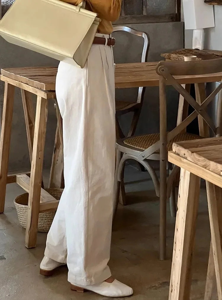 French Vintage Khaki Pants - Chic Meets Timeless
