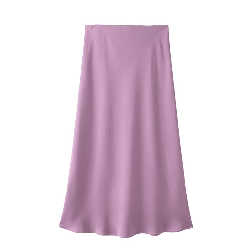 High-Waisted Satin Midi Skirt - Own Your 2025 Elegance