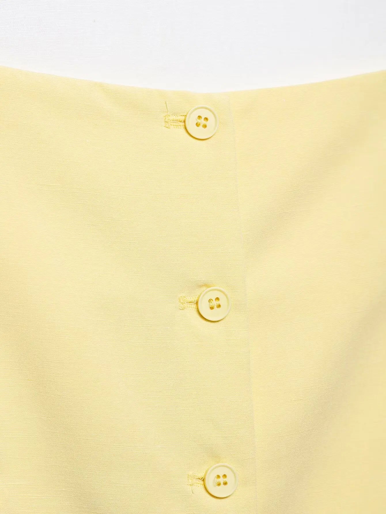 TRAFZA Women's Solid Square Collar Single Breasted Sleeveless Short Top+High Waist Zipper Side Pocket Shorts Female Slim Suits