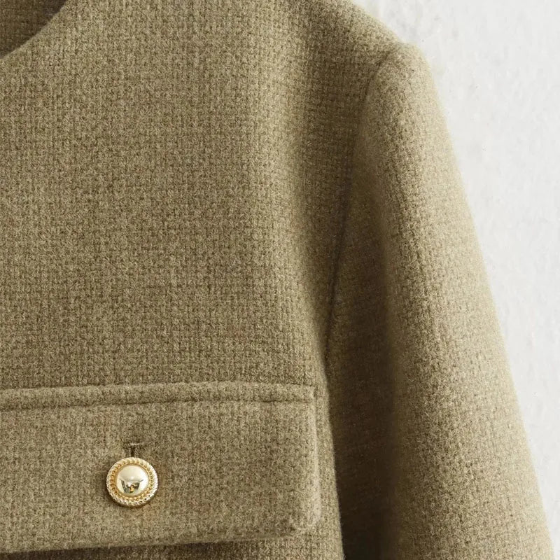 Elegant Cropped Button Jacket - Summer 2025 Chic