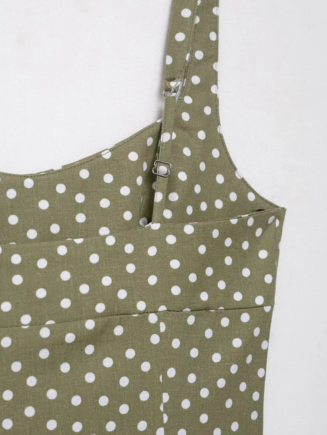 TRAF European and American style summer new fashion trend women's clothing linen polka dot round neck sling midi dress