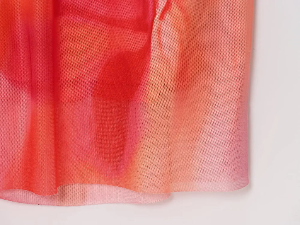 TRAF European and American style summer new fashion trend women's backless V-neck thin sling print scarf long dress