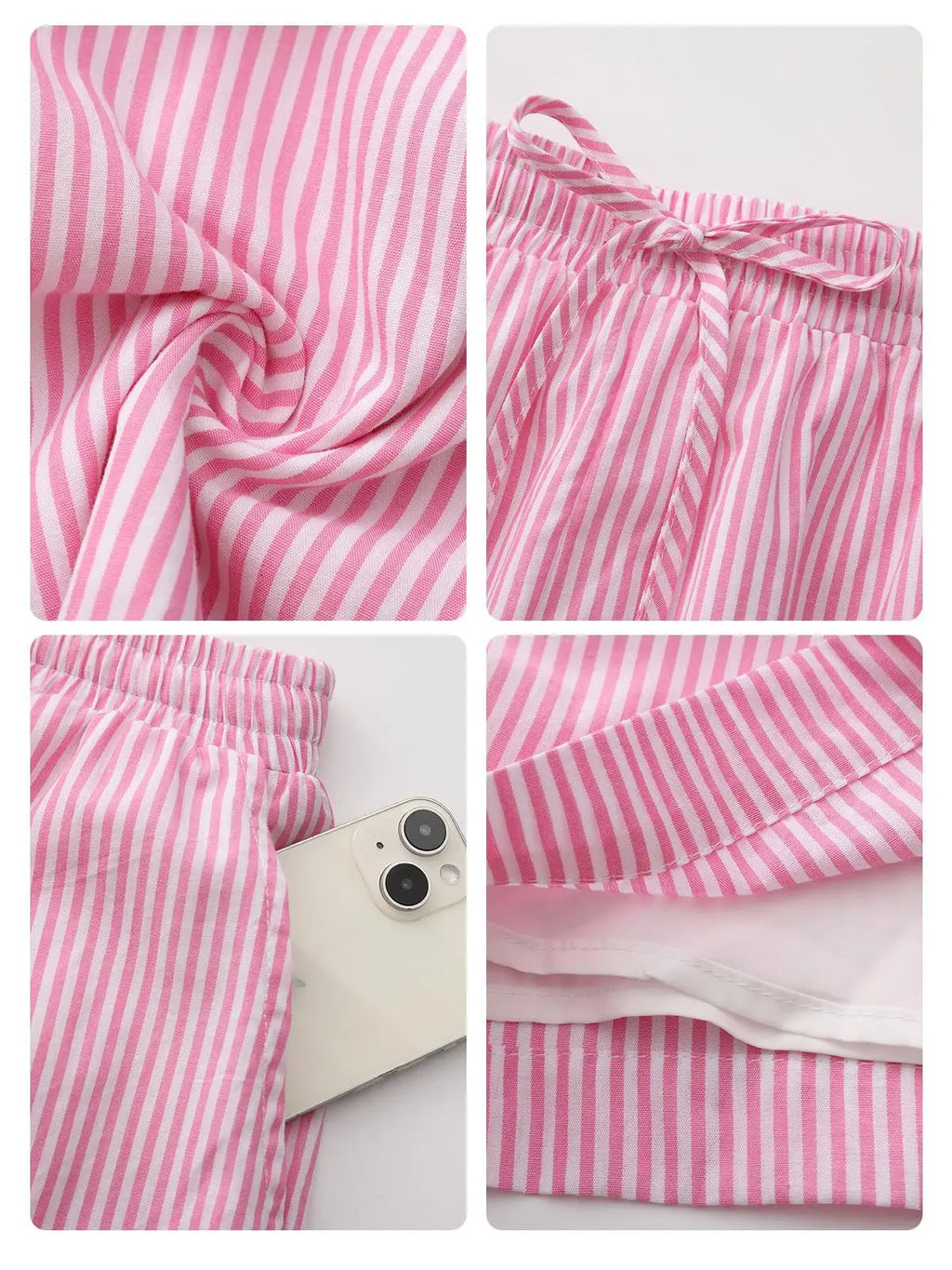 2025 New European and American Style Store Women's Summer 2-Piece Set Sleeveless Top and Shorts Striped Sports