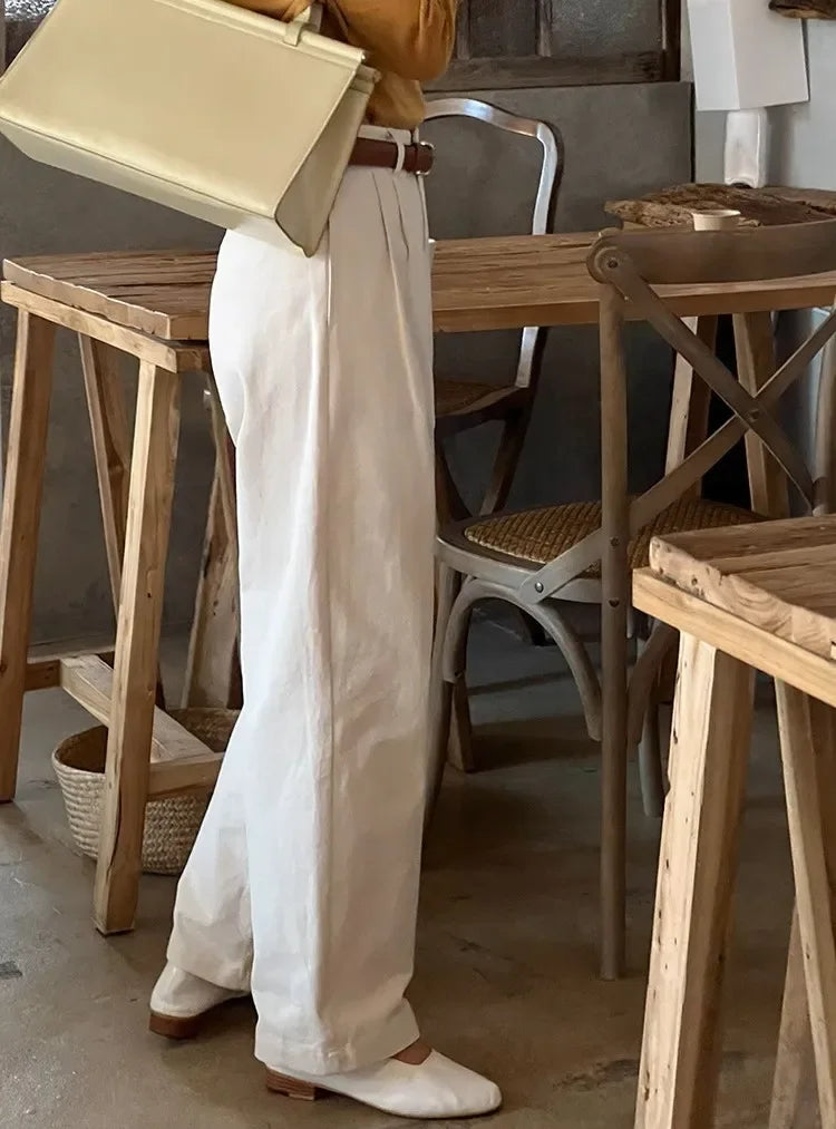 French Vintage Khaki Pants - Chic Meets Timeless
