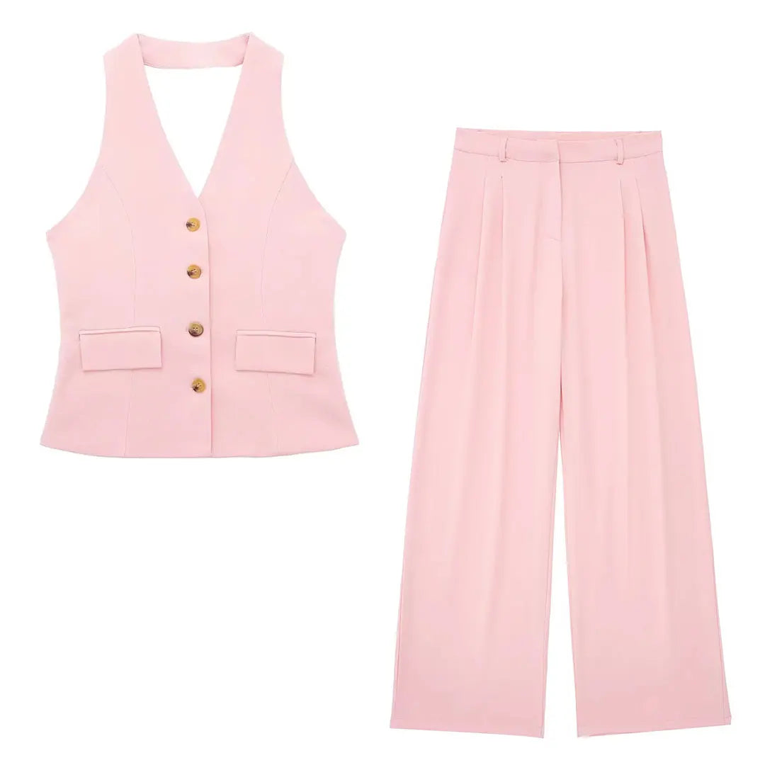 Halter Pant Suit - Summer 2025 Elegance