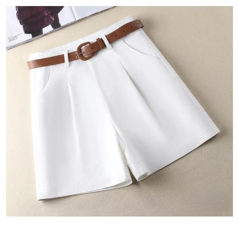 Chic High-Waist Belted Shorts - Summer 2025 Glam