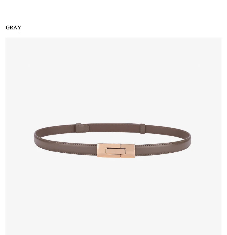 Luxury Soft Cowhide Thin Belt - Elevate Your Style