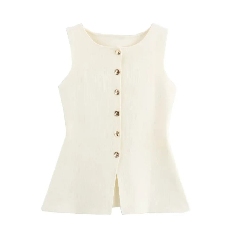 Sleek Knitted Vest - Summer 2025 Elegance