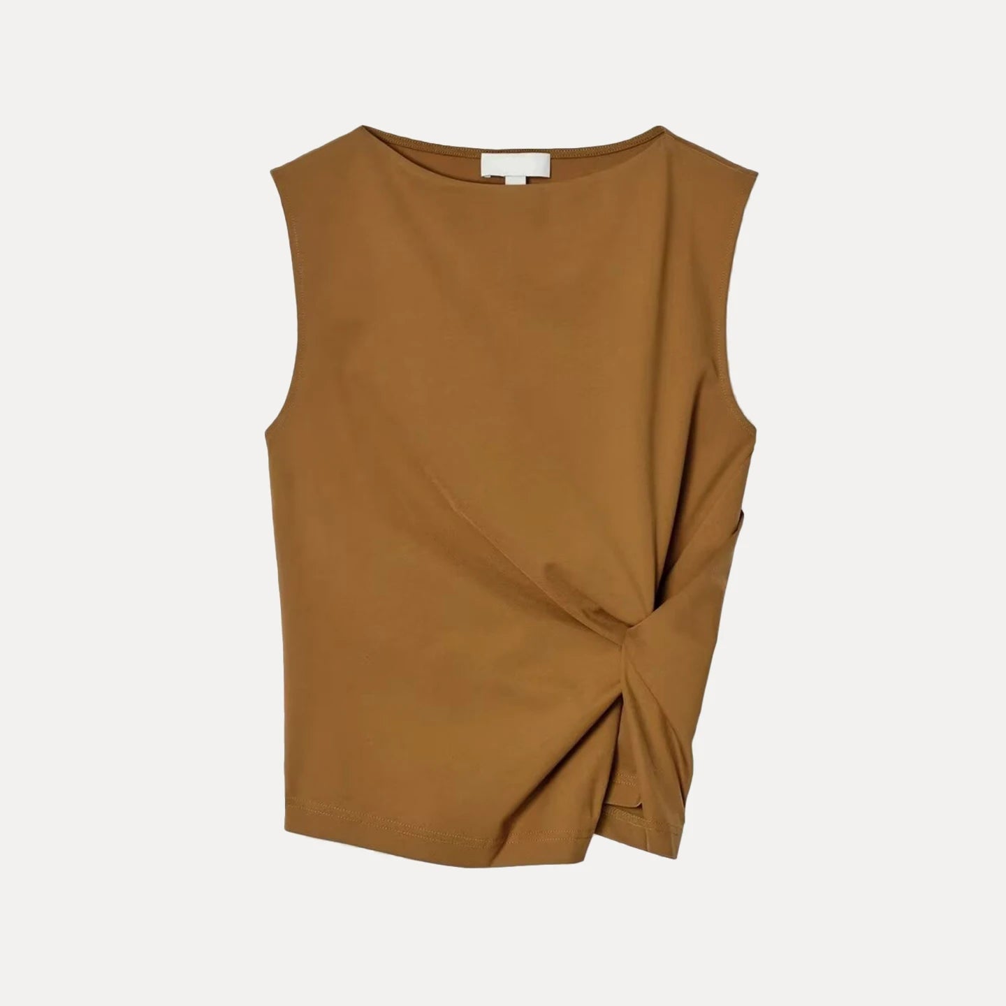 Z 2025 Summer Faion Women's Vest And Skirt Set round Ne ort Sve Boat Ne f-length Polyester Fiber Ensemble