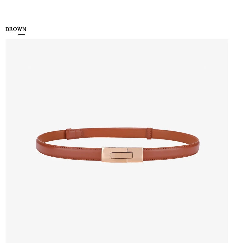 Luxury Soft Cowhide Thin Belt - Elevate Your Style