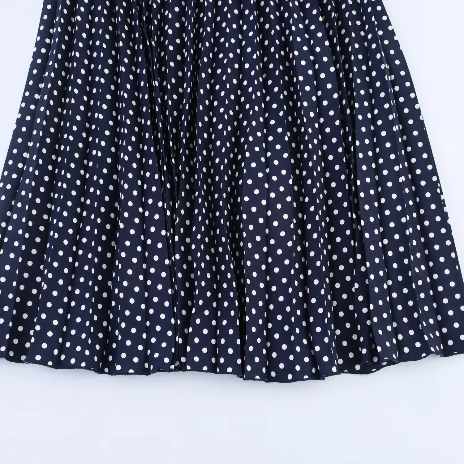 TRAF European and American style summer new fashion trend women's slim fit with belt polka dot halter neck midi dress