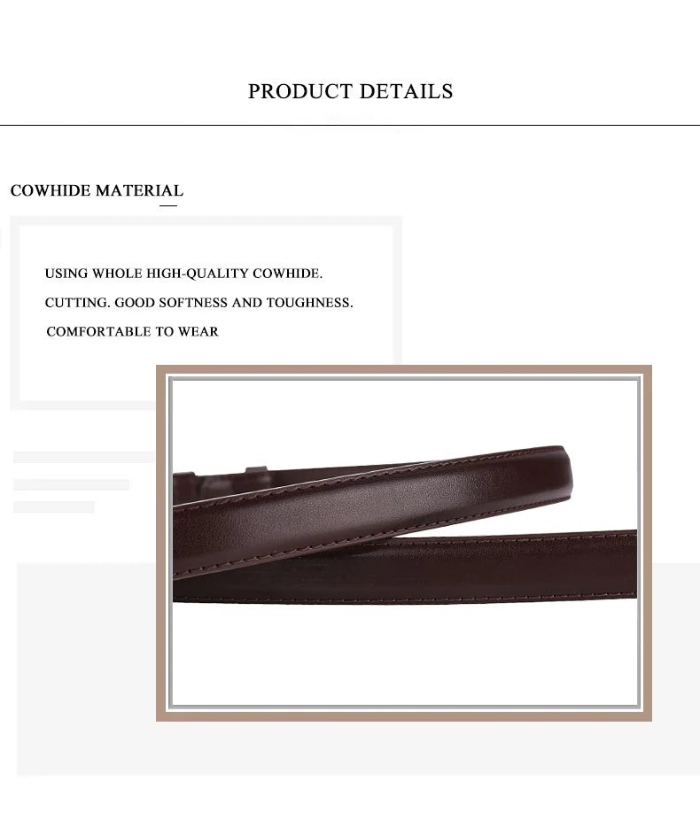 Luxury Soft Cowhide Thin Belt - Elevate Your Style